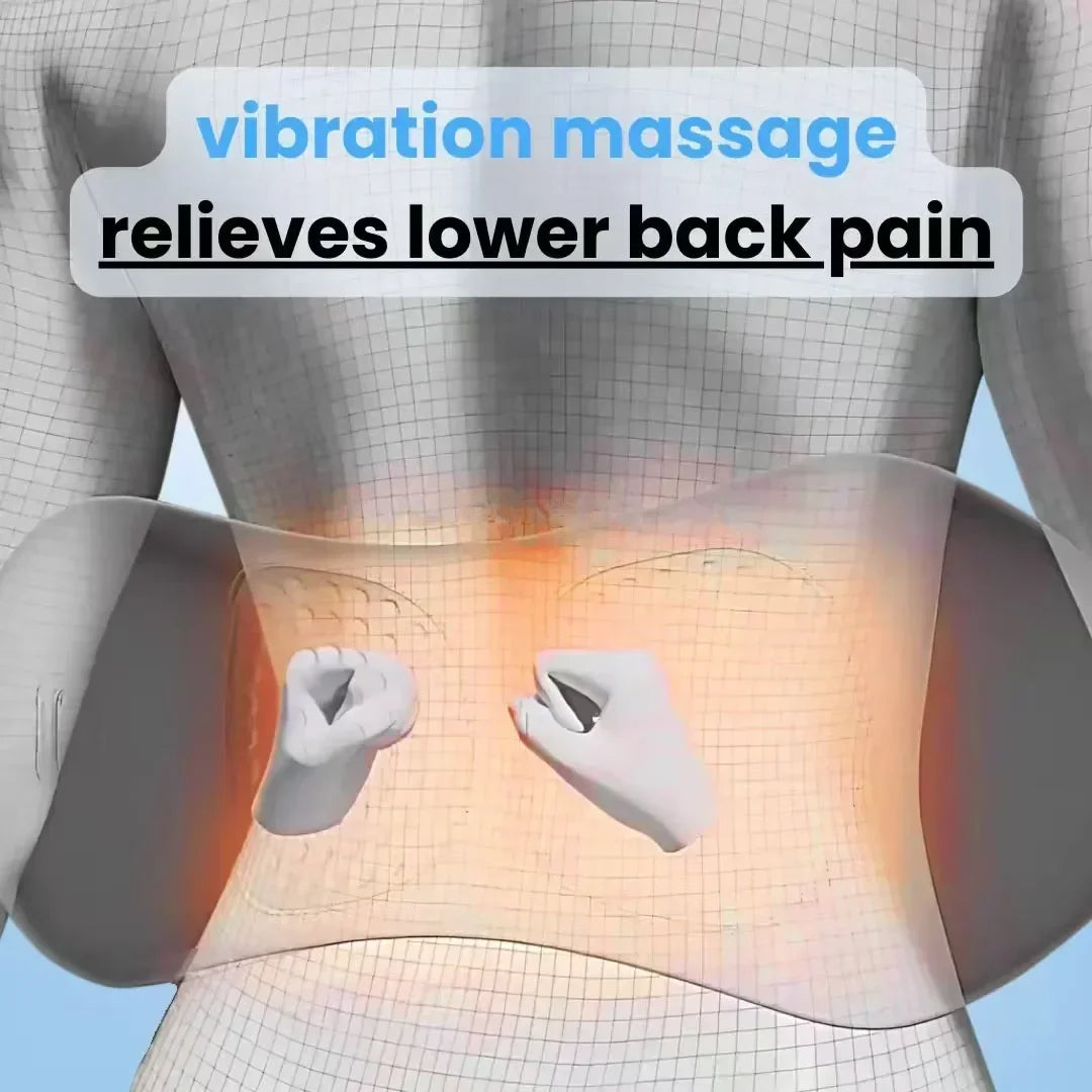 3-in-1 Heat Vibration for Back Pain Relief Lower Back Massage Pillow